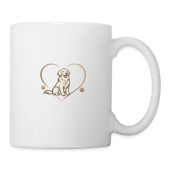 Golden Dog Family Retriever Dog Nature Love - Mug - white - Right