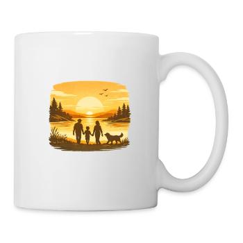 Golden Dog Family Retriever Dog Nature Love - Mug - white - Right