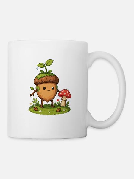 Waldspross Eichelheld - Tasse - Weiß