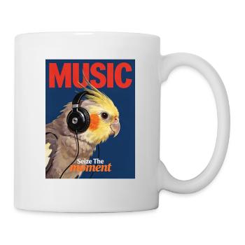La calopsitte amatrice de musique - Mug blanc - blanc - Droite