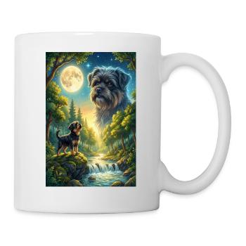 Howling to the Moon Meme Animal Dog Monkey Pinscher - Mug - white - Right