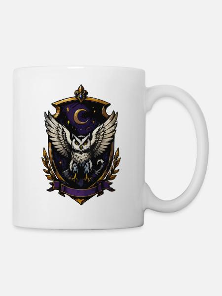 Mondnacht Eulenwappen - Tasse - Weiß
