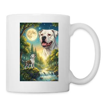 Hurlant à la Lune American Bulldog - Mug blanc - blanc - Droite