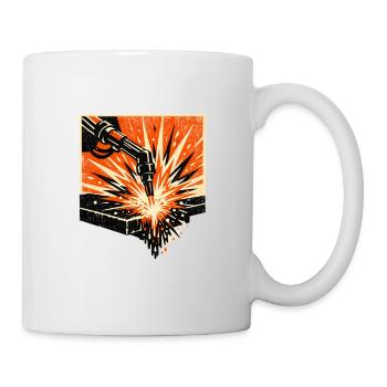 Soudeur Sparks Metal Industry Work Pride - Mug blanc - blanc - Droite