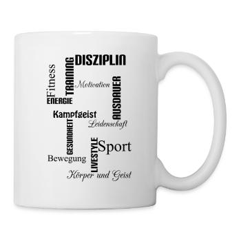 Motivation Sport - Tasse - Weiß - Rechts
