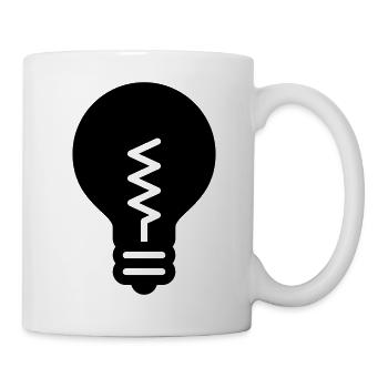 Licht, Strom, Glühbirne, Innovation - Tasse - Weiß - Rechts