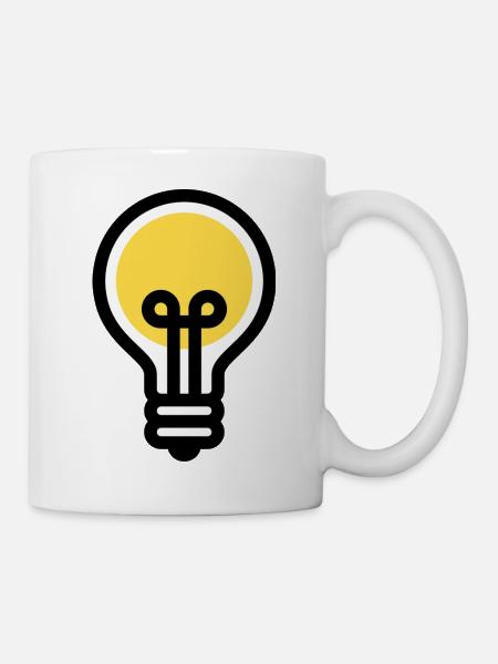 Glühbirne, Elektriker, Idee, Innovation - Tasse - Weiß