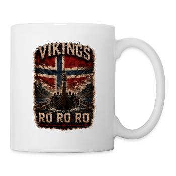Vikings RO RO RO Norweger Wikingerhemd - Tasse - Weiß - Rechts