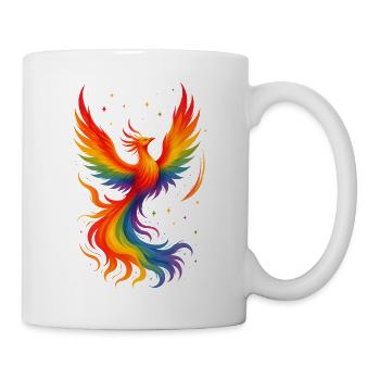 Phoenix Firebird Bird Oiseau Coloré - Mug blanc - blanc - Droite
