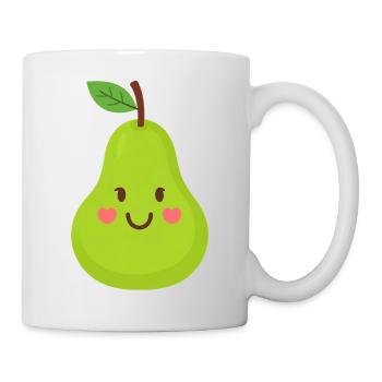 Visage de Cœur de Poire Câlin - Mug blanc - blanc - Droite