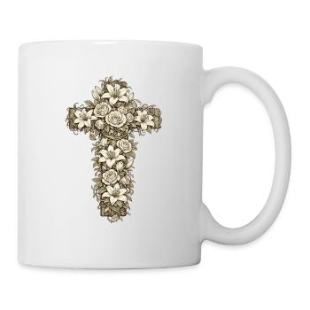 Christianity Cross Faith Religious Motif - Mug - white - Right