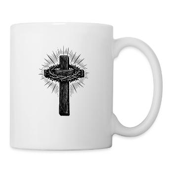 Christianity Cross Faith Religious Motif - Mug - white - Right