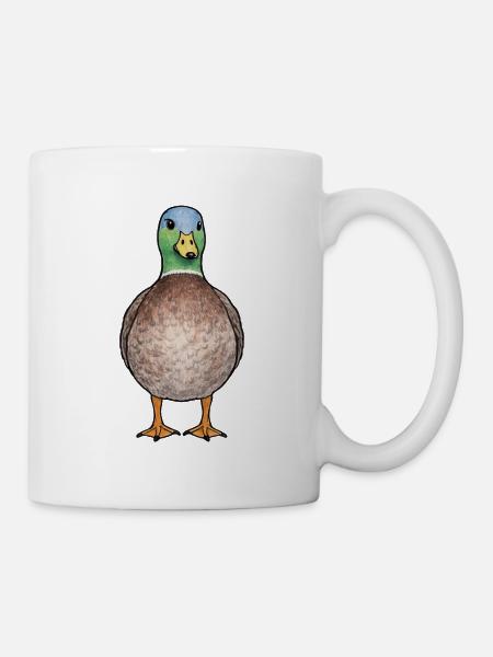 Bunte Stockenten-Illustration - Tasse - Weiß