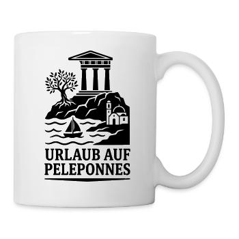 Peleponnes Griechenland Urlaub Wahrzeichen - Tasse - Weiß - Rechts