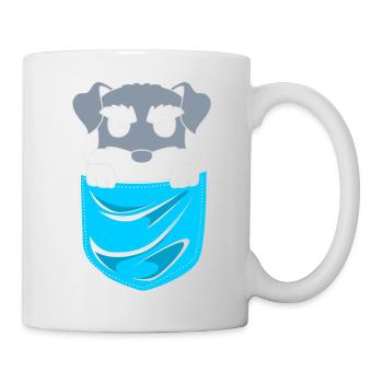 Schnauzer nain - Mug blanc - blanc - Droite