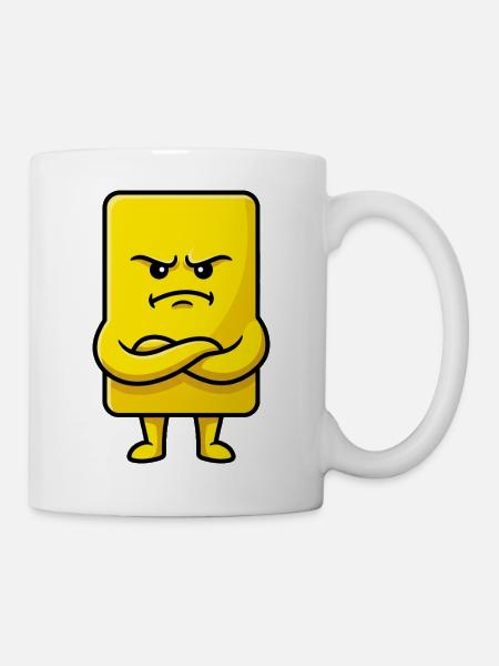 Grumpy Yellow Card Lustiger Fußball-Schiedsrichter - Tasse - Weiß