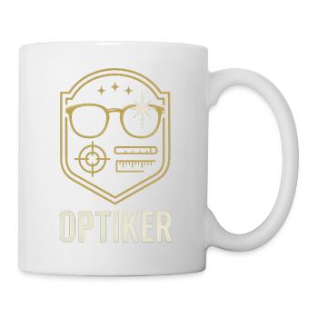 Optiker Shield Brillen Logo - Tasse - Weiß - Rechts