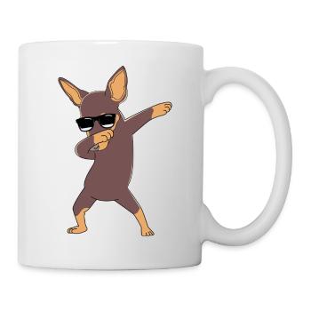 Zwergpinscher - Tasse - Weiß - Rechts