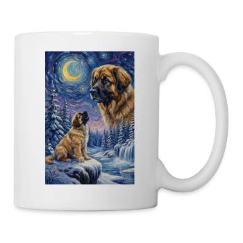 Le chien mème de Hurlement à la Lune Leonberger - Mug blanc - blanc - Droite