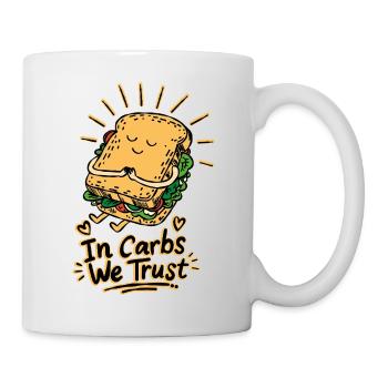 En glucides, nous faisons confiance au Sandwich Doodle - Mug blanc - blanc - Droite