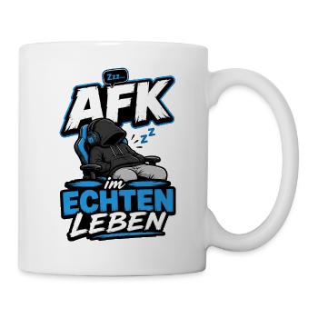 AFK im echten Leben - Gamer Schlafmodus - Tasse - Weiß - Rechts