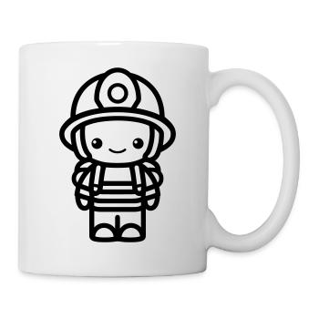 pompier - Mug blanc - blanc - Droite
