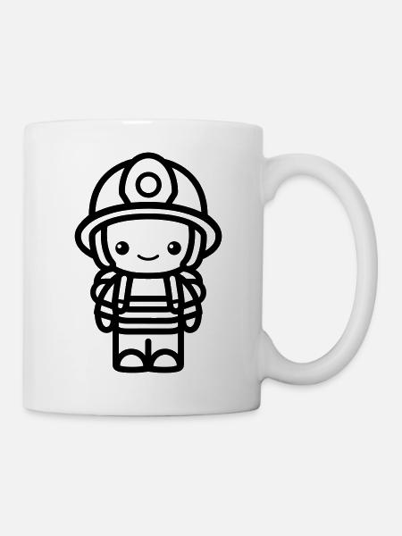 Feuerwehrmann - Tasse - Weiß