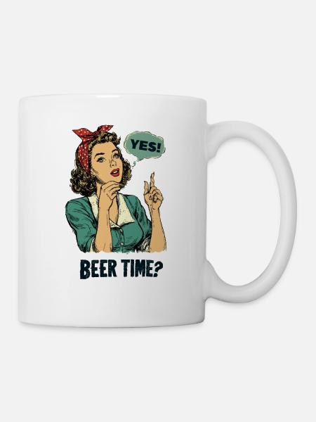 Beer time? - Tasse - Weiß