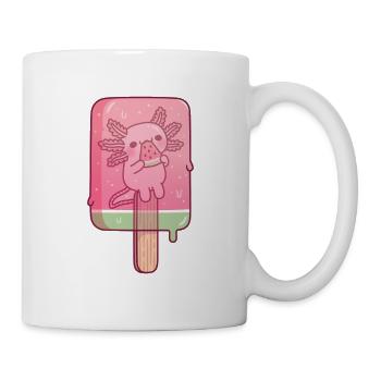 Mignon axolotl congelé dans un glaçon de pastèque - Mug blanc - blanc - Droite