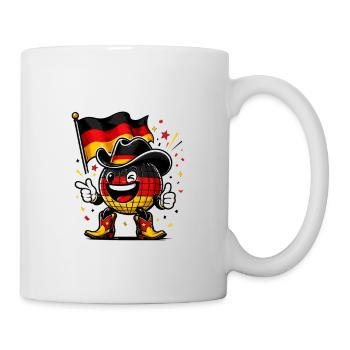 Globe portant un chapeau drapeau - Mug blanc - blanc - Droite