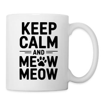 Reste calme et miaou, miaou. - Mug blanc - blanc - Droite