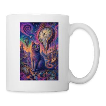Cosmic Cat and Melting Clocks - Mug - white - Right