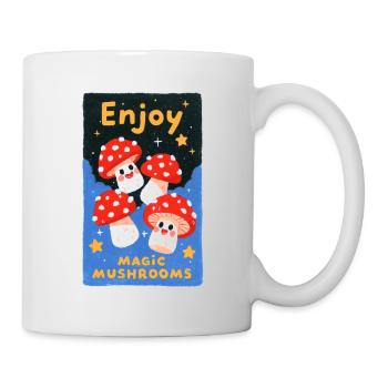 Savourez des champignons colorés - Mug blanc - blanc - Droite