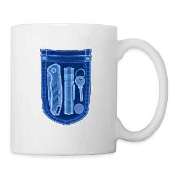 Motif de bouclier d’outil à rayons X - Mug blanc - blanc - Droite