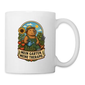 Mein Garten, meine Therapie - Tasse - Weiß - Rechts