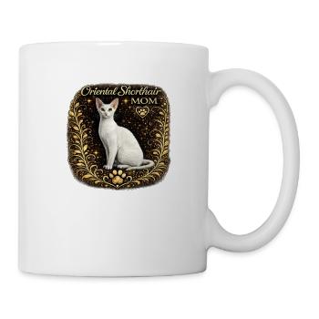 Oriental Shorthair Mom Cat Decor - Mug - white - Right