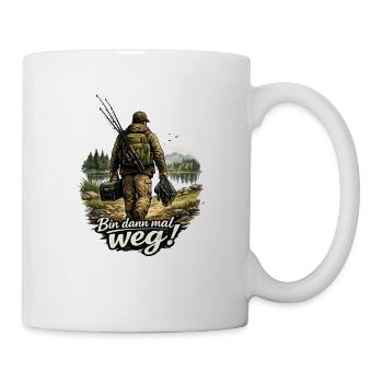 Angeler Natur  Abenteuer: Bin dann mal weg - Tasse - Weiß - Rechts
