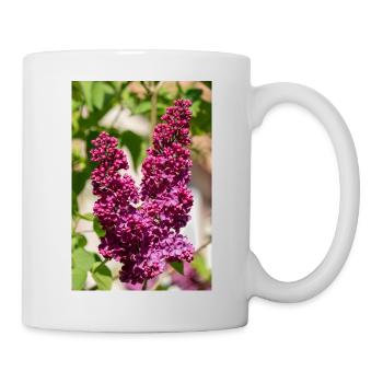 Blooming lilac in spring garden - Mug - white - Right