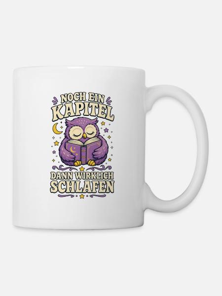 Noch ein Kapitel – Lese-Eule - Tasse - Weiß
