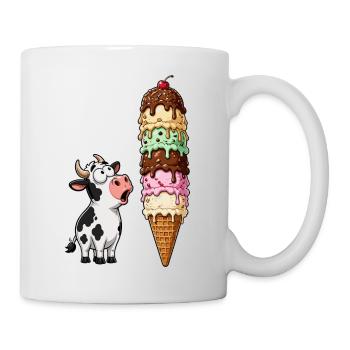 Kuh staunt am Eisturm - Mug - white - Right