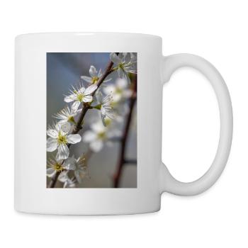 Des cerisiers blancs délicats au printemps - Mug blanc - blanc - Droite