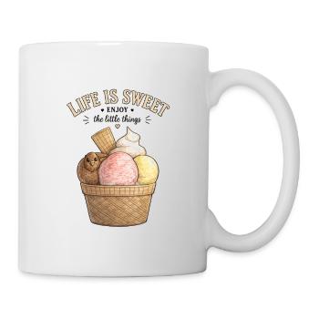 Life Is Sweet IceCream Basket - Mug - white - Right