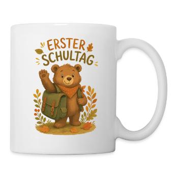 Erster Schultag Bär - Tasse - Weiß - Rechts