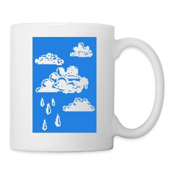 pixel clouds - Tasse - Weiß - Rechts