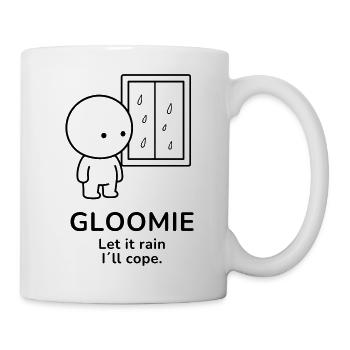 Gloomie – Let It Rain | Cozy Rainy Day Mood - Tasse - Weiß - Rechts