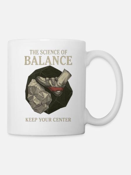 Boulderer Wissenschaft Des Gleichgewichts - Tasse - Weiß
