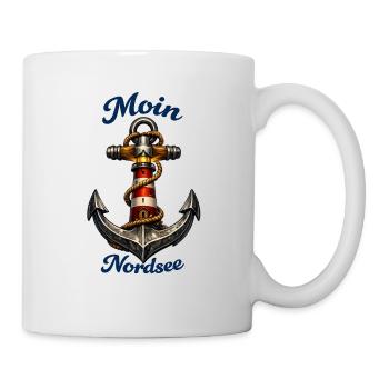 Nordsee Anker Leuchtturm - Tasse - Weiß - Rechts