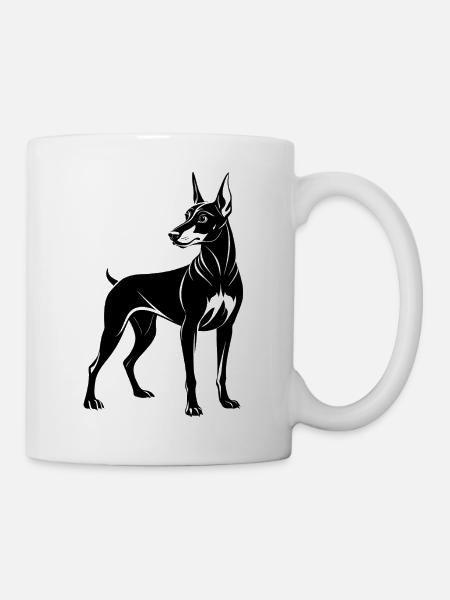 Dobermann - Tasse - Weiß