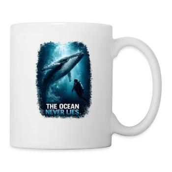 The Ocean Never Lies - Der Ozean Lügt Niemals - Tasse - Weiß - Rechts