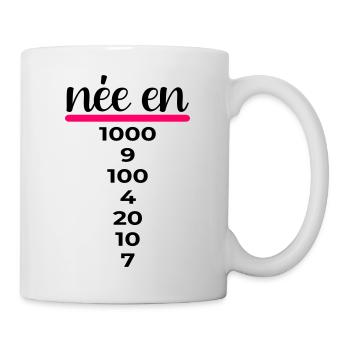 Chiffres Français 1997 Anniversaire - Mug blanc - blanc - Droite